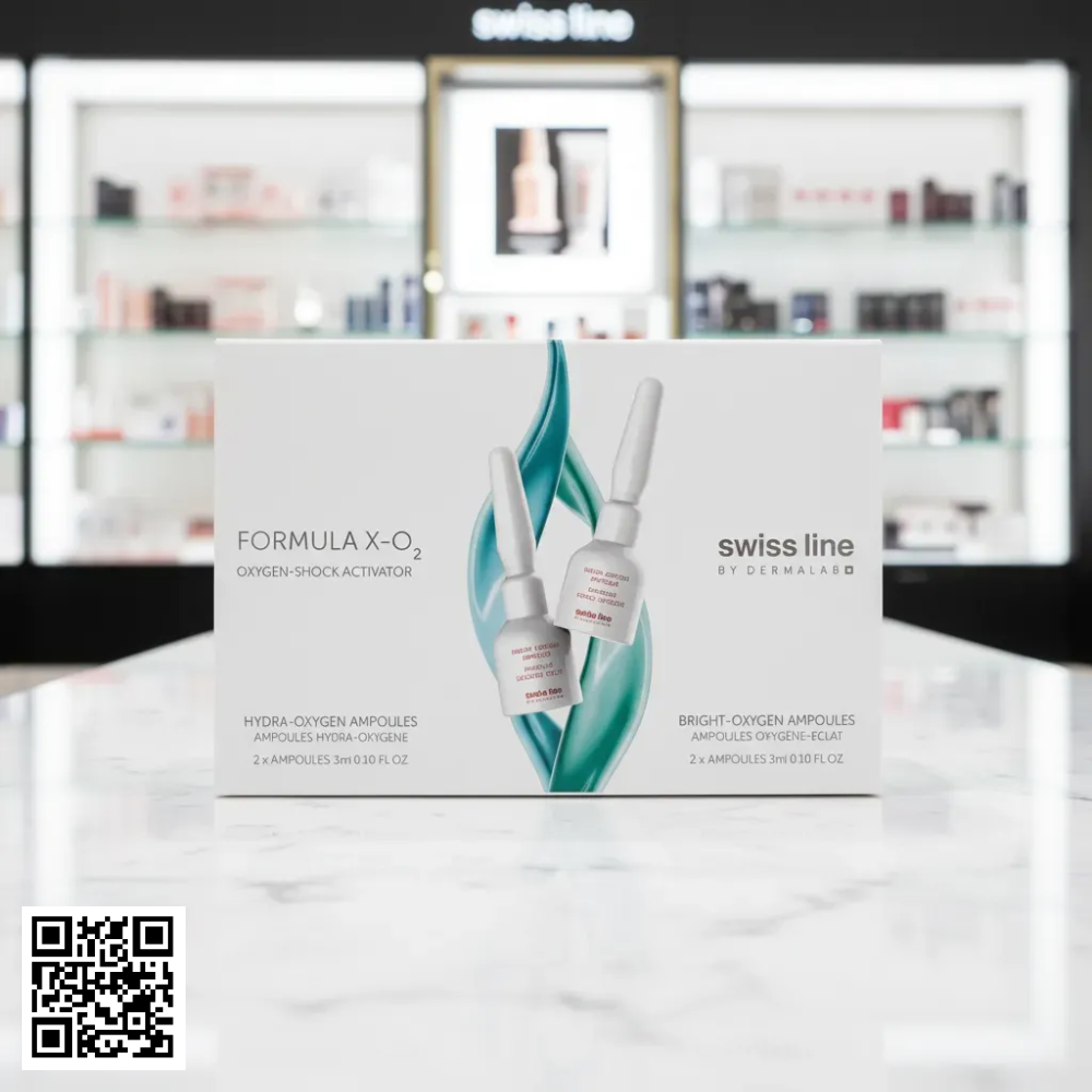 Tinh Chất Cung Cấp Oxy Cho Da Swissline Formula X-O2 Oxygen-Shock Activator Từ Thuỵ Sĩ 4 Lọ