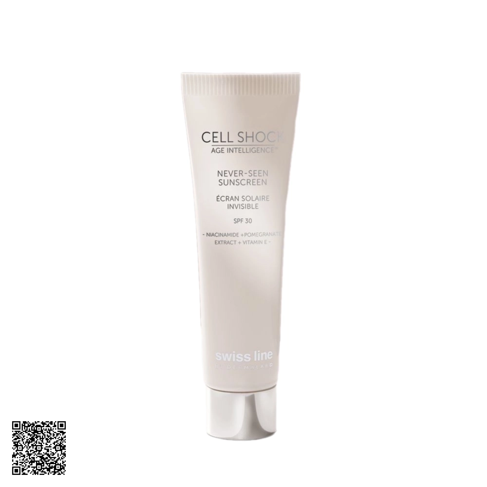 Kem Chống Nắng Swissline Cell Shock Never-Seen Sunscreen SPF30 Từ Thuỵ Sĩ 50ml