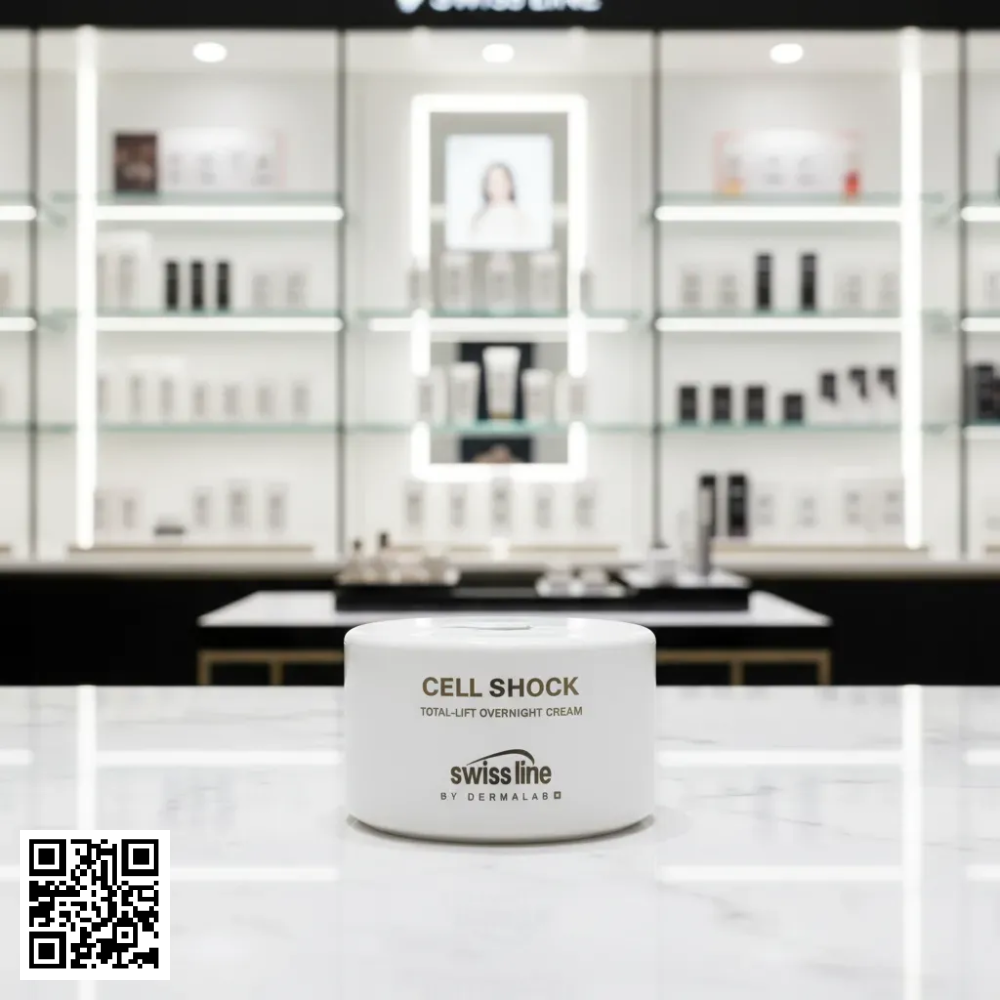 Kem Nâng Cơ Hỗ Trợ Ngừa Lão Hóa Swissline Cell Shock Total-Lift Overnight Cream Từ Thuỵ Sĩ 50ml