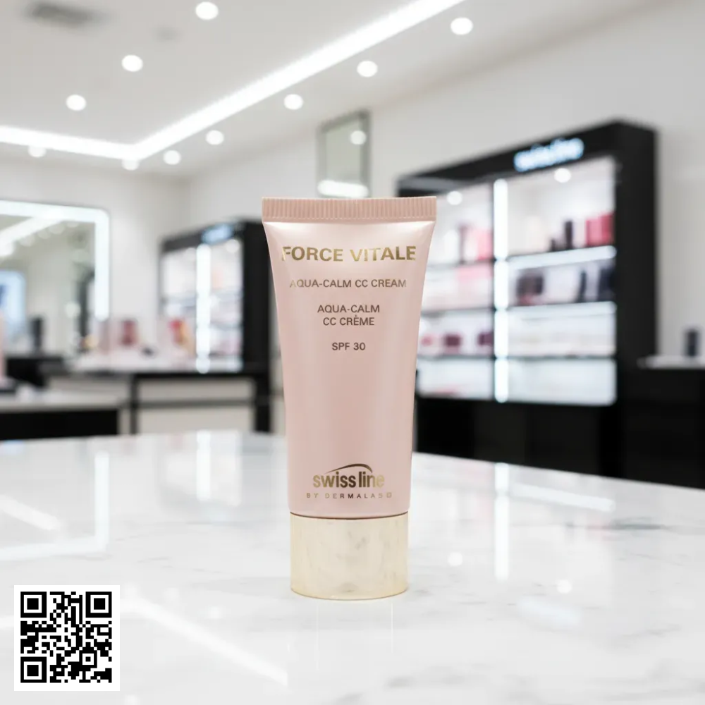Kem Nền Chống Nắng Swissline Force Vitale Aqua-Calm CC Cream SPF30 Từ Thuỵ Sĩ 35ml