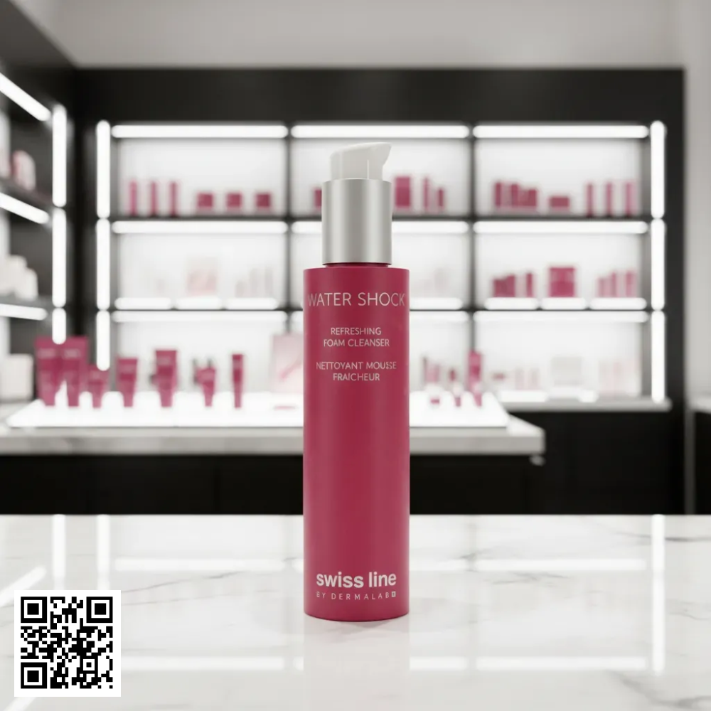 Sữa Rửa Mặt Swissline Water Shock Refreshing Foam Cleanser Từ Thuỵ Sĩ 160ml