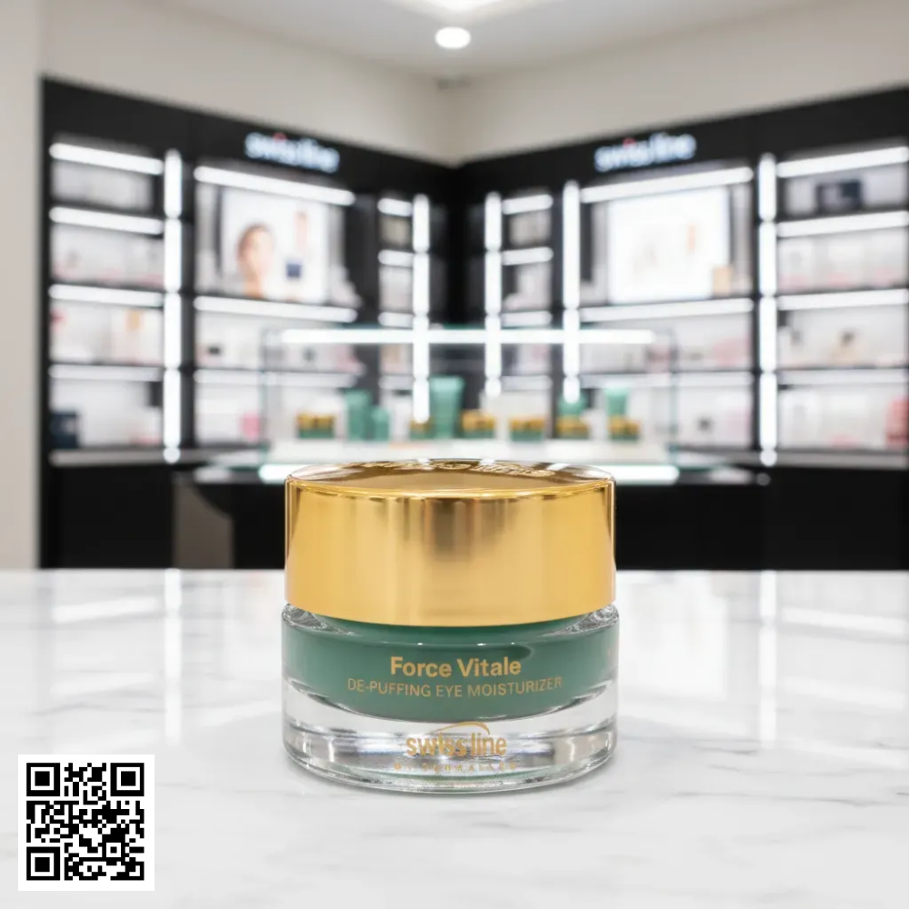 Gel giảm Quầng Thâm Và Bọng Mắt Swissline Force Vitale De Puffing Moisturizer Từ Thuỵ Sĩ 15ml