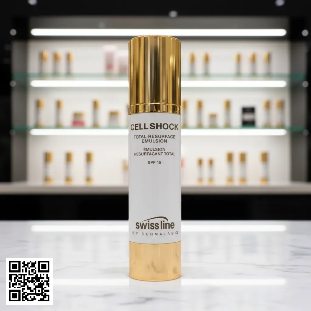 Nhũ Tương Hỗ Trợ Ngừa Lão Hóa Swissline Cell Shock Total-Resurface Emulsion SPF15 Từ Thuỵ Sĩ 50ml