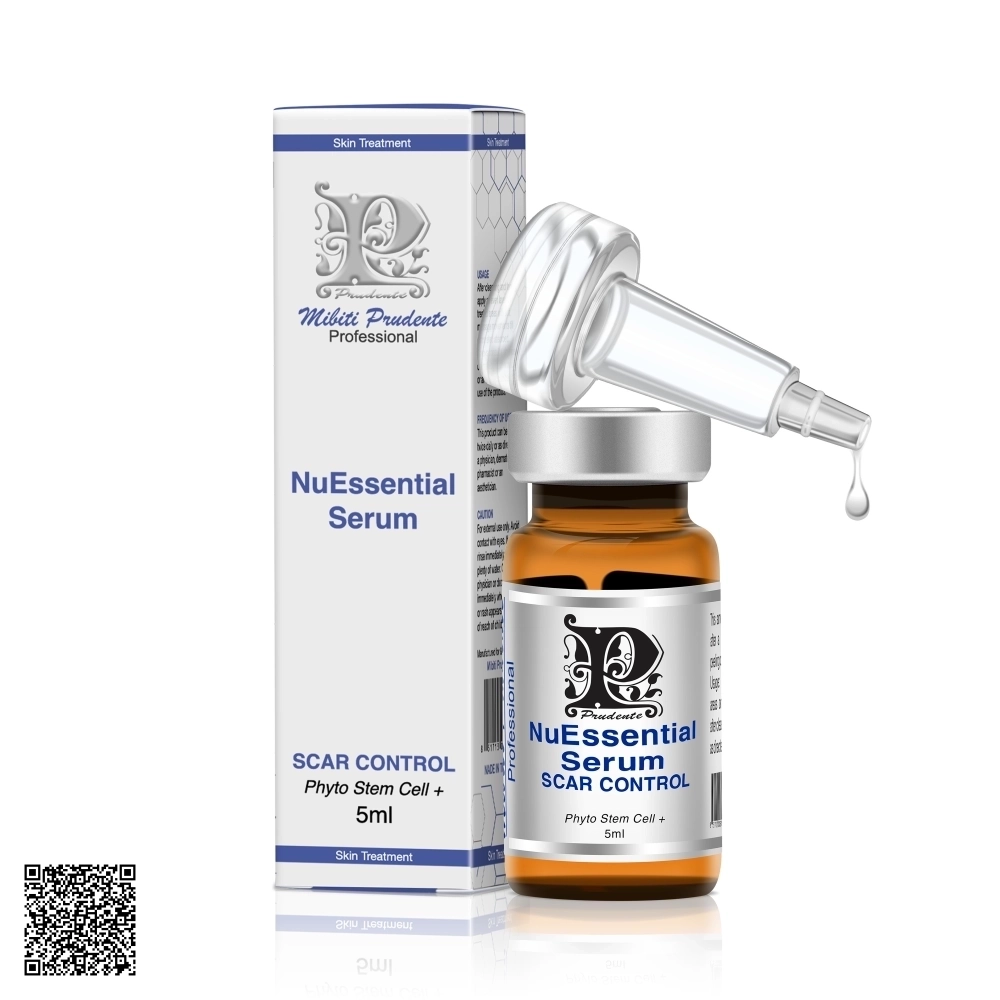 Tinh Chất Giảm Sẹo Lõm Nuwhite Mibiti Prudente Nuessential Serum Scar Control Phyto Stem Cell + Từ Mỹ 5ml