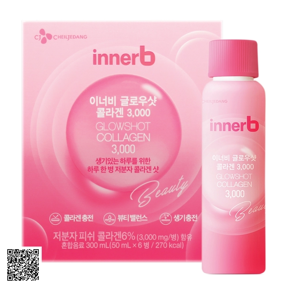 Nước Uống Collagen Innerb Glowshot Collagen 3000mg Từ Hàn Quốc 6 Ống