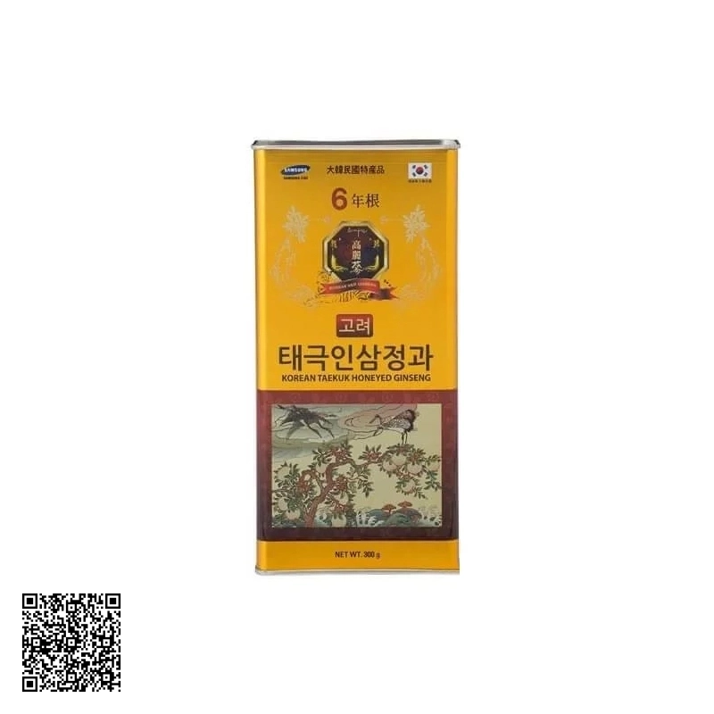 Thiên Sâm Nguyên Củ Tẩm Mật Ong Korean Taekuk Honeyed Ginseng Từ Hàn Quốc 300g