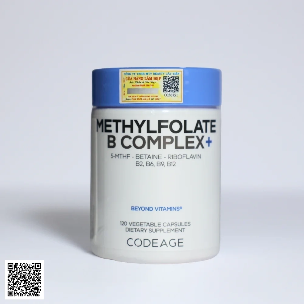 Viên Bổ Não Codeage Methylfolate B Complex Từ Mỹ 120 Viên