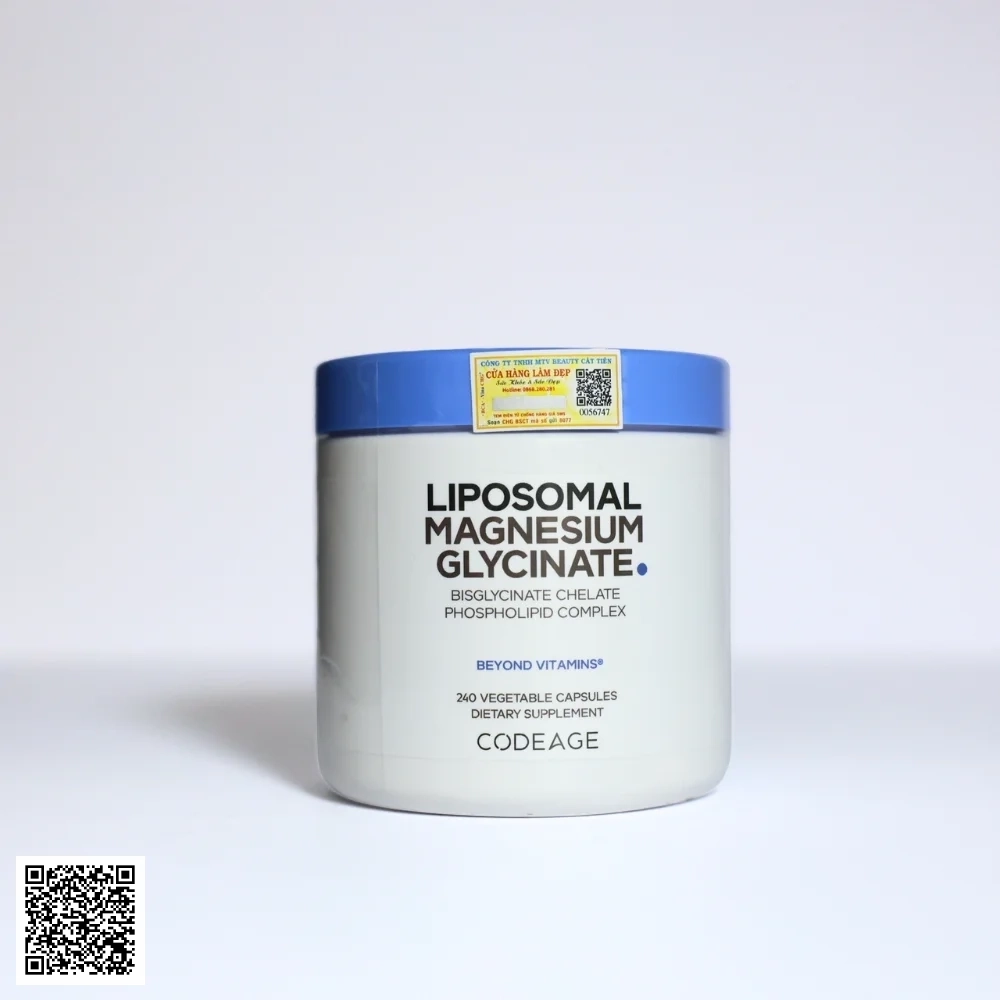 Viên bổ sung Magie CodeAge Liposomal Magnesium Glycinate Từ Mỹ 240 Viên