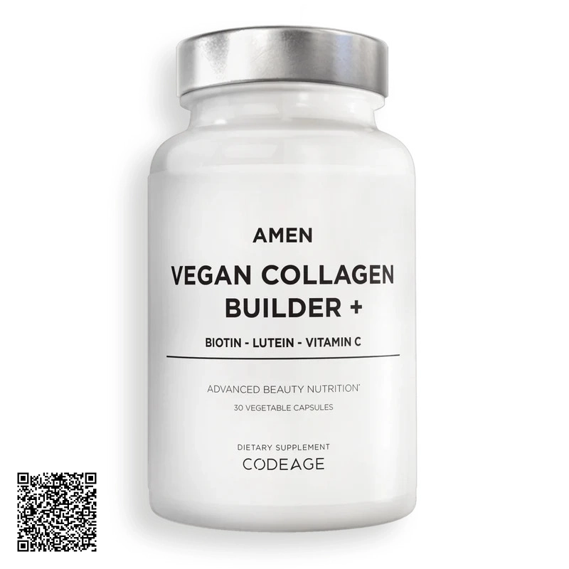 Viên Uống Tăng Sinh Collagen Codeage Amen Vegan Collagen Builder Thuần Chay Làm Sáng Và Săn Chắc Da Từ Mỹ Hộp 30 Viên