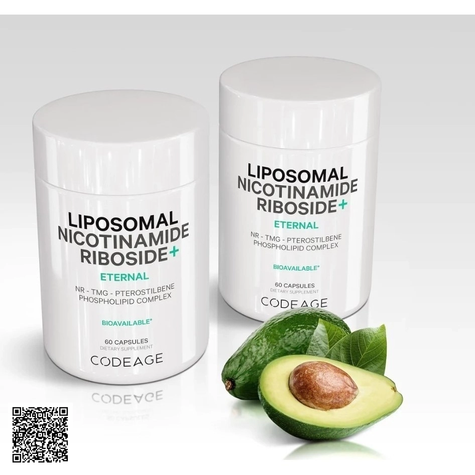 Viên Uống Ngừa Lão Hóa Codeage Liposomal Nicotinamide Riboside+ Từ Mỹ Hộp 60 Viên