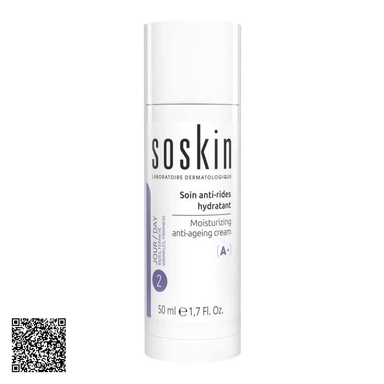 Kem dưỡng ẩm Hỗ Trợ Ngừa Lão Hóa Soskin Jour/Day Moisturizing Anti-Ageing Cream Từ Pháp 50ml