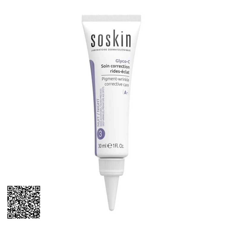 Kem Dưỡng Giảm Nhăn, Mờ Nám Soskin Nuit/Night Pigment-Wrinkle Corrective Care Từ Pháp 30ml