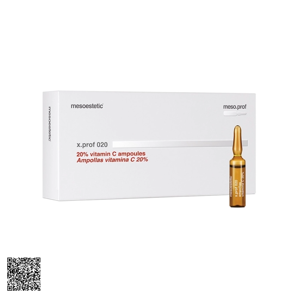 Tinh Chất Làm Trắng Da Mesoestetic X.Prof 020 20% Vitamin C Ampoules Từ Tây Ban Nha (20 Ống x 5ml)