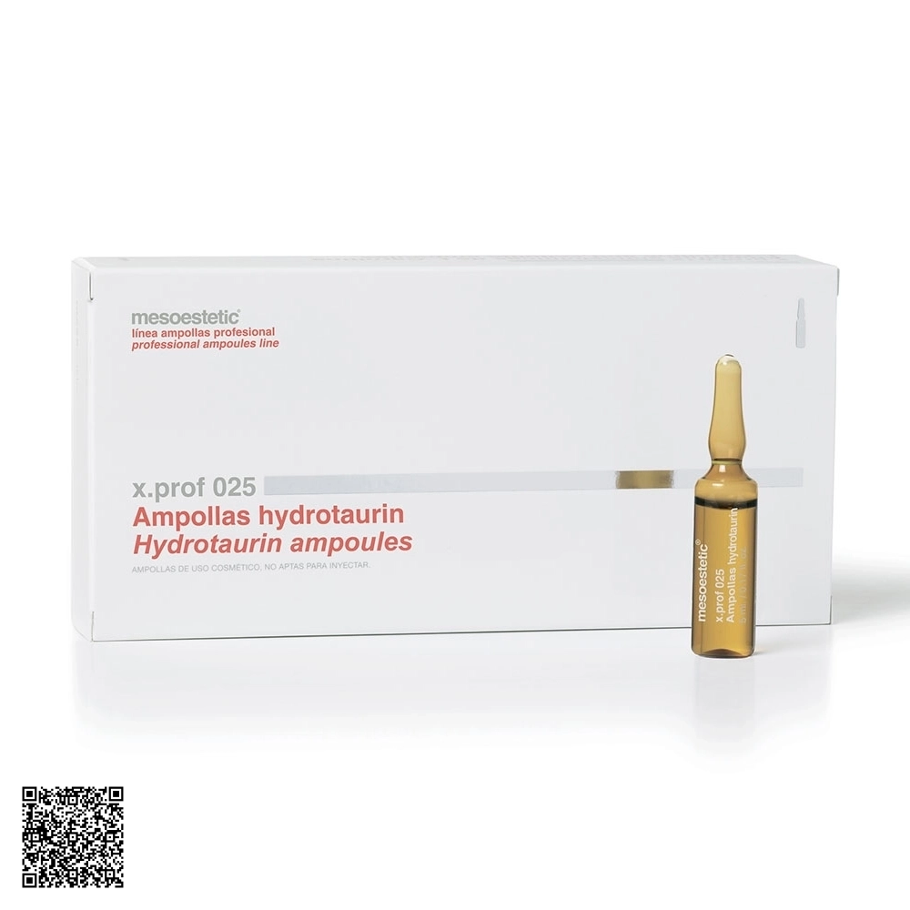 Tinh Chất Chống Oxy Hóa Mesoestetic X.Prof 025 Hyrotaurin Ampoules Từ Tây Ban Nha (20 Ống x 5ml)
