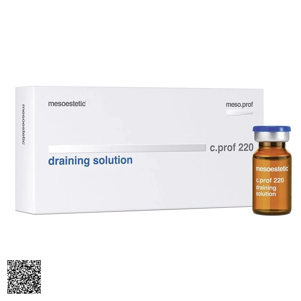 Dung Dịch Lưu Thông Máu Huyết, Làm Săn Chắc Da Mesoestetic C.Prof 220 Draining Solution Từ Tây Ban Nha (5 Lọ x 10ml)