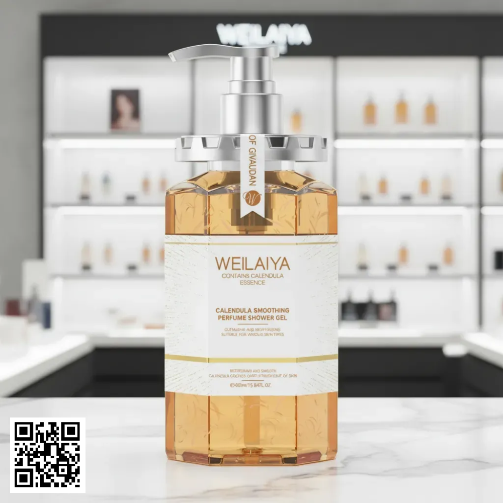 Sữa Tắm Trắng Da Weilaiya Calendula Smoothing Perfume Shower Gel Cánh Hoa Cúc Vạn Thọ 450ml