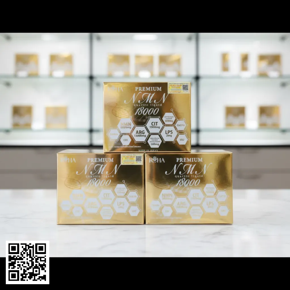 Liệu Trình Nước Uống Trẻ Hoá Da NMN Quattro Liquid 18000 Premium 30 Lọ