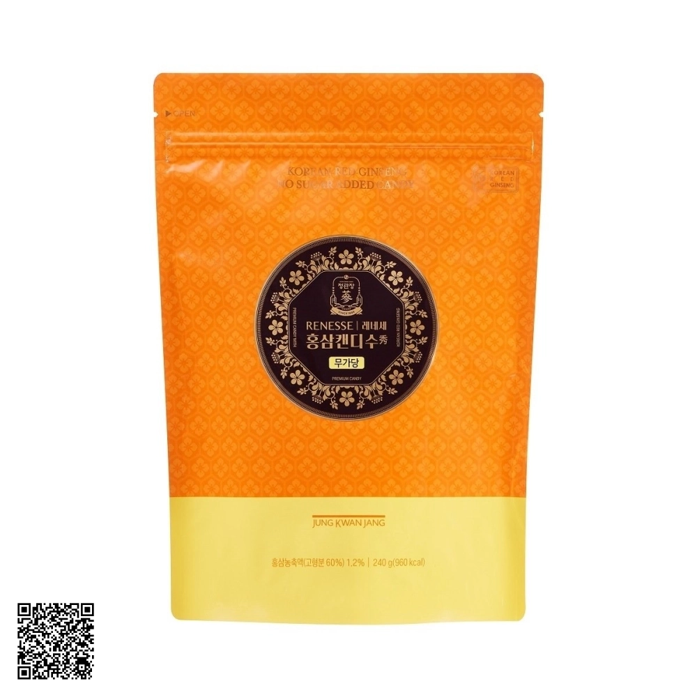Kẹo Hồng Sâm Không Đường KGC Jung Kwan Jang Từ Hàn Quốc 240g
