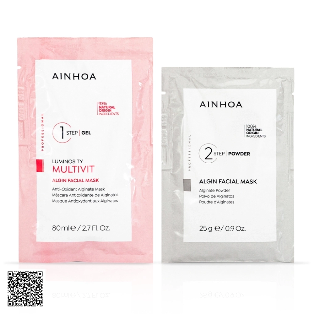 Mặt Nạ Tảo Hỗ Trợ Ngừa Lão Hóa Ainhoa Multivit Alginate Antioxidant Mask + Powder + Algin Facial Mask (80ml + 25g)