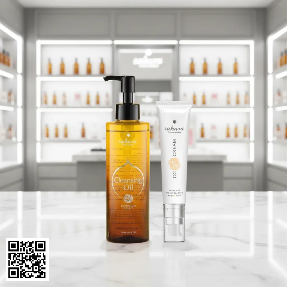 Combo Dầu tẩy trang & CC Cream Từ Nhât Bản 2 Món