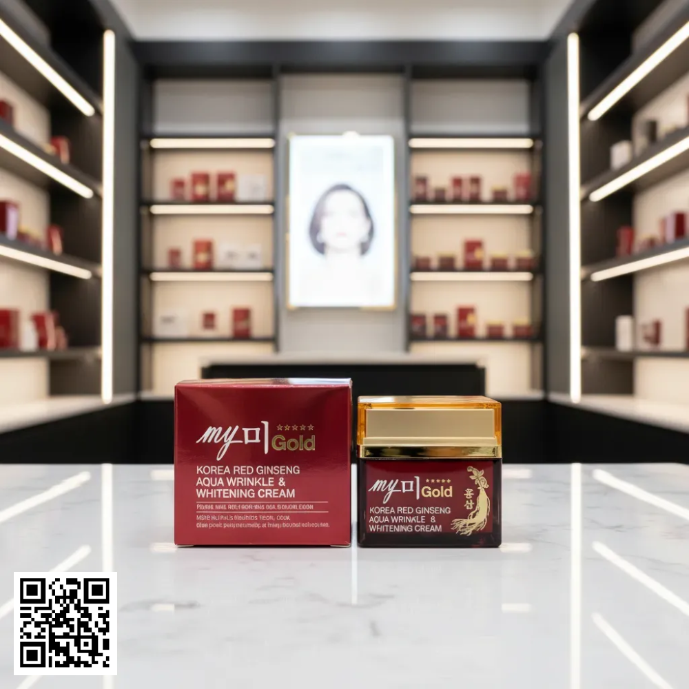 My Gold Korea Red Ginseng Aqua Wrinkle & Whitening Cream Kem Sâm 50g từ Hàn Quốc 