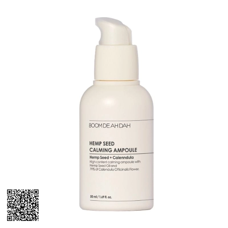 Tinh Chất BOOM DE AH DAH Hemp Seed Calming Ampoule Làm Dịu, Phục Hồi Da 50ml Từ Hàn Quốc