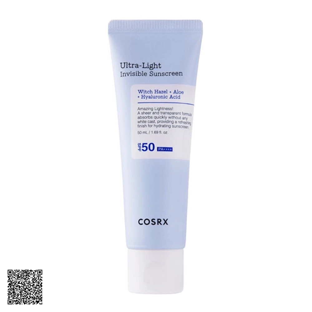 Kem Chống Nắng COSRX Ultra Light Invisible Sunscreen SPF50 PA++++ Kem Chống Nắng Mỏng Nhẹ 50ml Từ Hàn Quốc