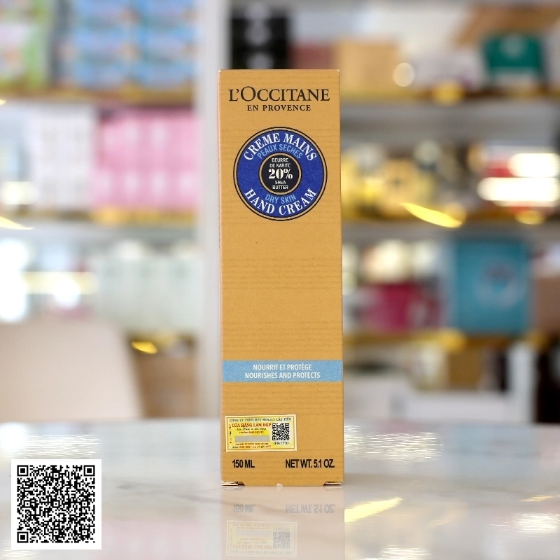 Kem Bơ Đậu Mỡ LOccitane 20% Shea Butter Hand Cream Dưỡng Da Tay Giúp Dưỡng Ẩm, Mềm Mịn 150ml từ Pháp