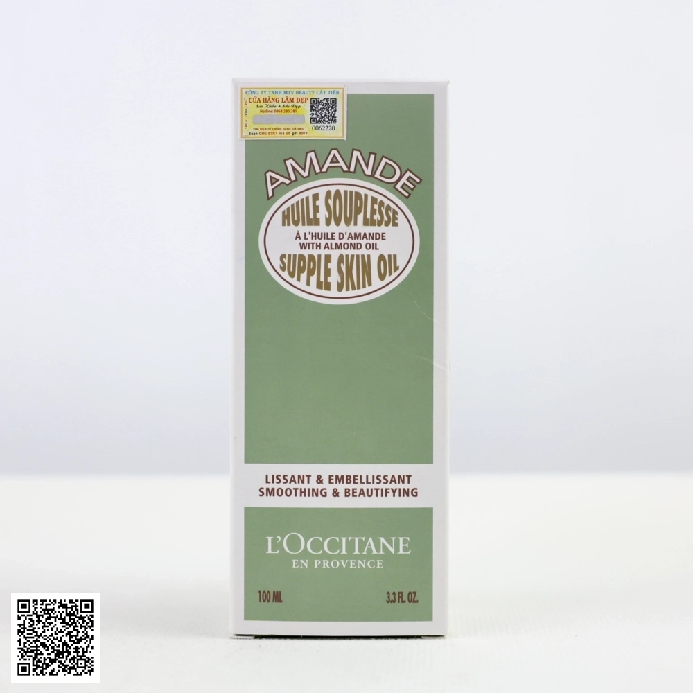 Dầu Dưỡng Thể Hạnh Nhân LOccitane Almond Supple Skin Oil 100ml Từ Pháp