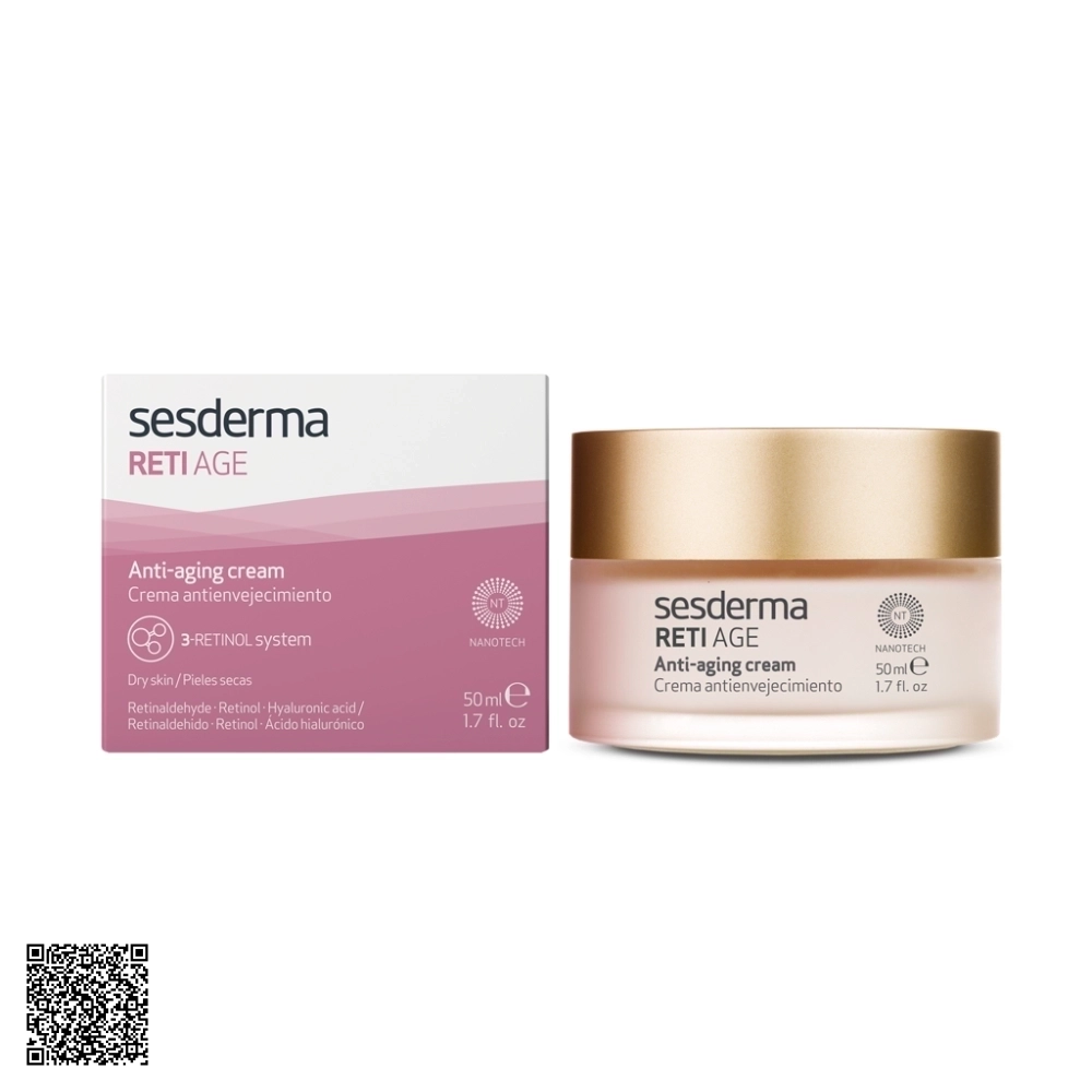 Kem Dưỡng Sesderma Reti Age Anti-Aging Cream giảm Nếp Nhăn Và Hỗ Trợ Ngừa Lão Hóa Reti Age 50ml Từ Tây Ban Nha