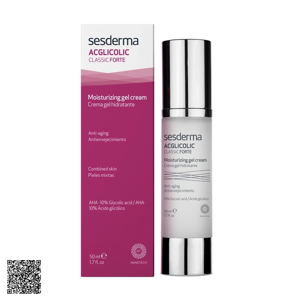 Kem Dưỡng Sesderma Acglicolic Classic Forte Gel Cream Ẩm, Tái Tạo Bề Mặt Da Và Thu Nhỏ Lỗ Chân Lông Acglicolic 50ml Từ Tây Ban Nha