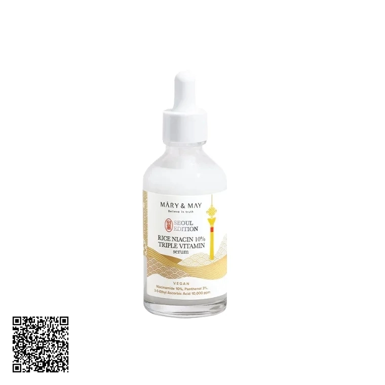 Tinh Chất Dưỡng Sáng Thuần Chay Mary&May Rice Niacin 10% Triple Vitamin Serum 80ml