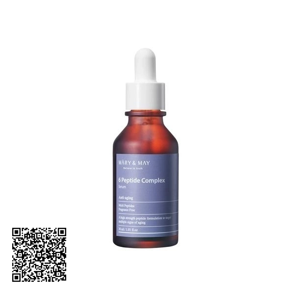 Tinh Chất Trẻ Hóa Và Tái Tạo Da Mary&May 6 Peptide Complex Serum Hàn Quốc 30ml