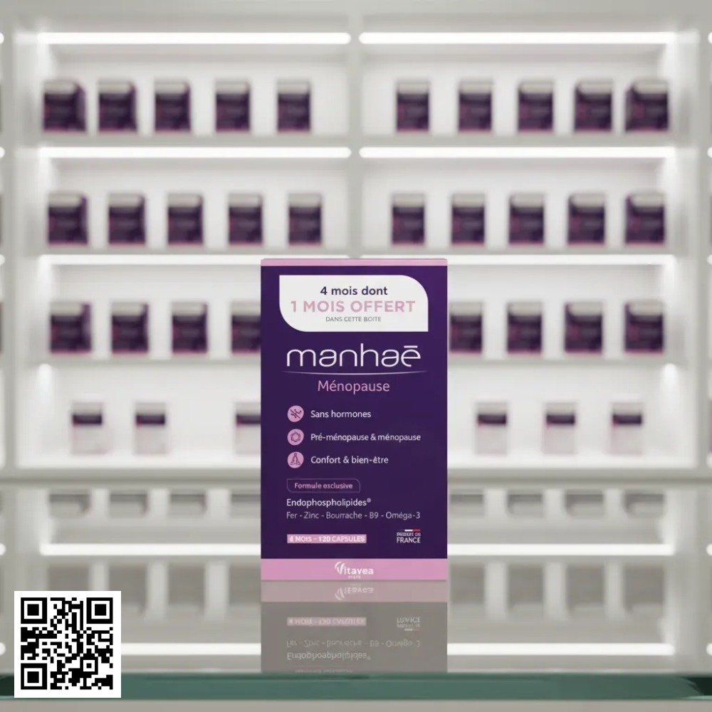 Manhaé Ménopause Viên Uống Bổ Sung Nội Tiết Tố Nữ Từ Pháp Hộp 120 Viên