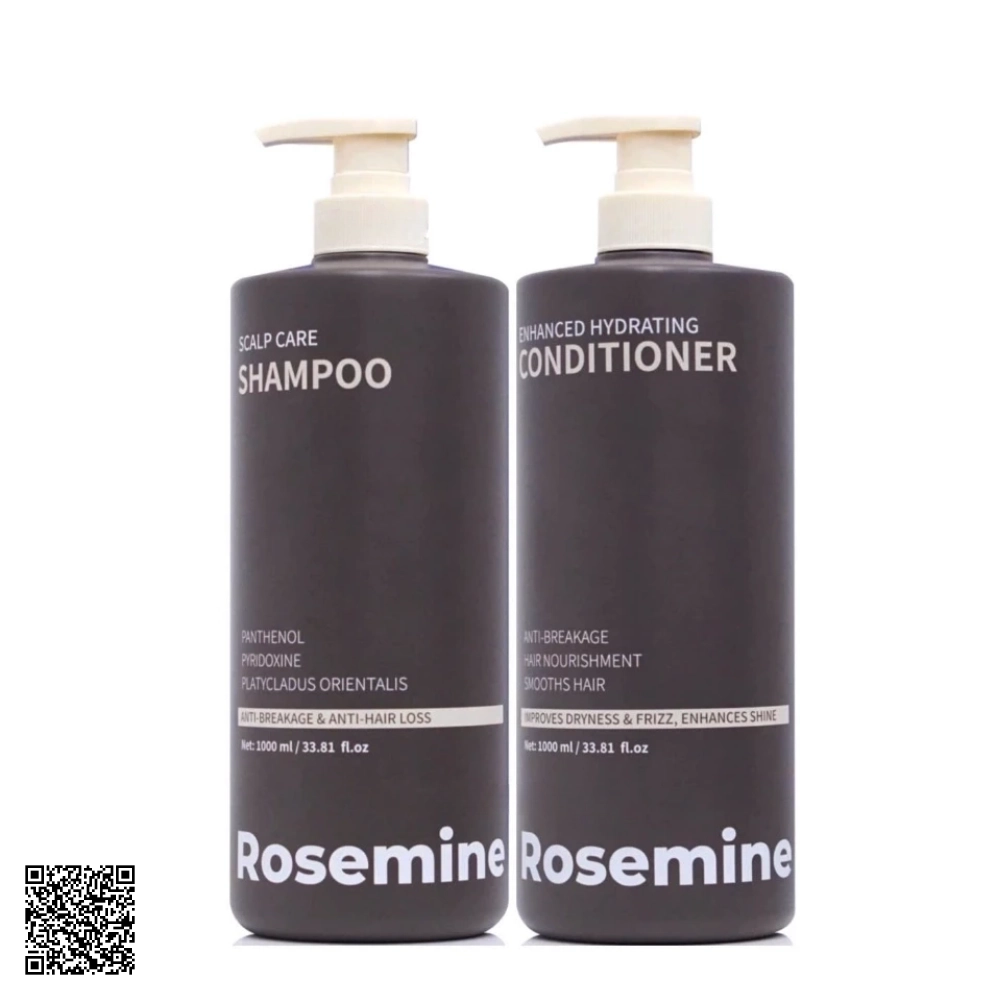 Cặp Dầu Gội Xả Rosemine Màu Nâu Trị Giảm Rụng, Mọc Tóc 1000ml Trung Quốc