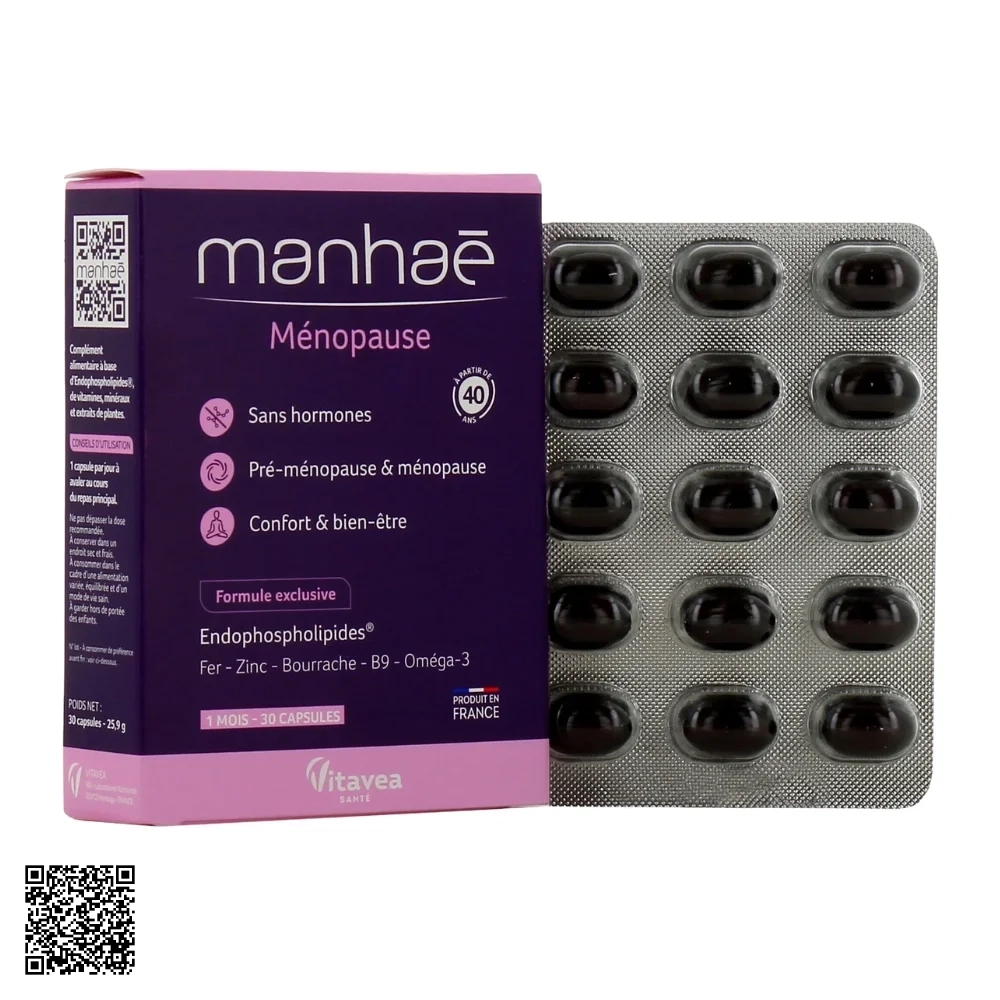 Manhaé Ménopause Viên Uống Bổ Sung Nội Tiết Tố Nữ Từ Pháp Hộp 30 Viên