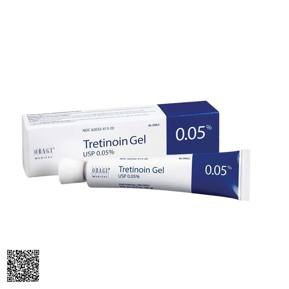 Gel Obagi Medical Tretinoin Gel USP 0.05% Hỗ Trợ Giảm Mụn & Chống Lão Hóa Từ Mỹ 20g