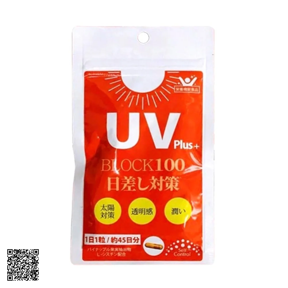 Viên Uống Chống Nắng UV Plus+ Block 100 Nhật Bản Gói 45 Viên