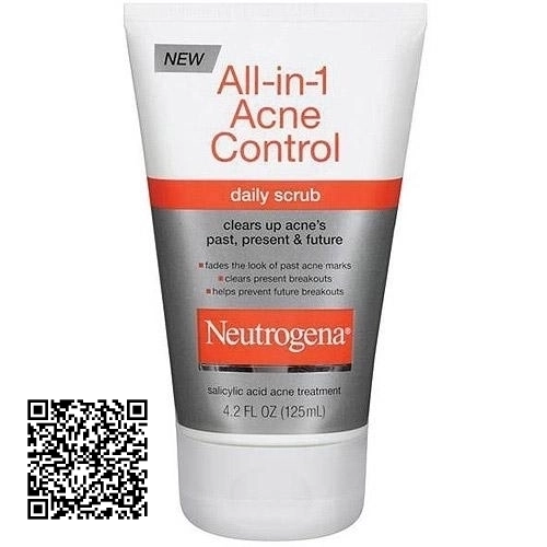 Sữa Rửa Mặt Giảm Mụn Neutrogena All-In-1 Acne Control Daily Scrub