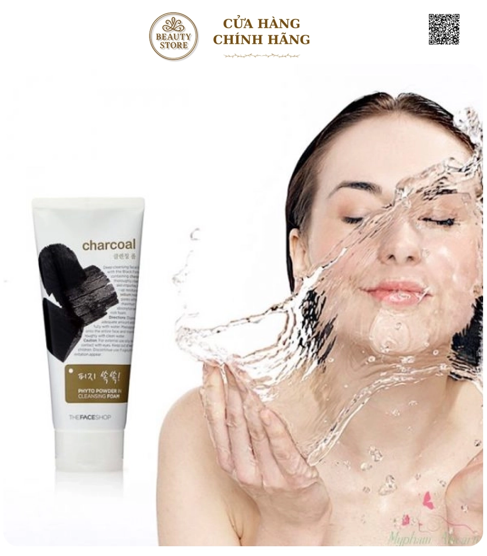 Sữa Rửa Mặt Bột Than Charcoal Phyto Powder In Cleansing Foam The Face Shop