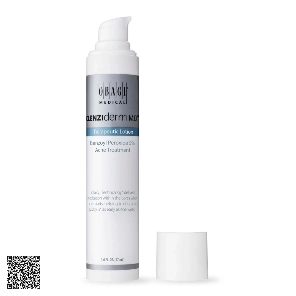 Lotion Chấm Mụn Obagi CLENZIderm MD Therapeutic Lotion Benzoyl Peroxide 5% Acne Treatment Từ Mỹ 47ml