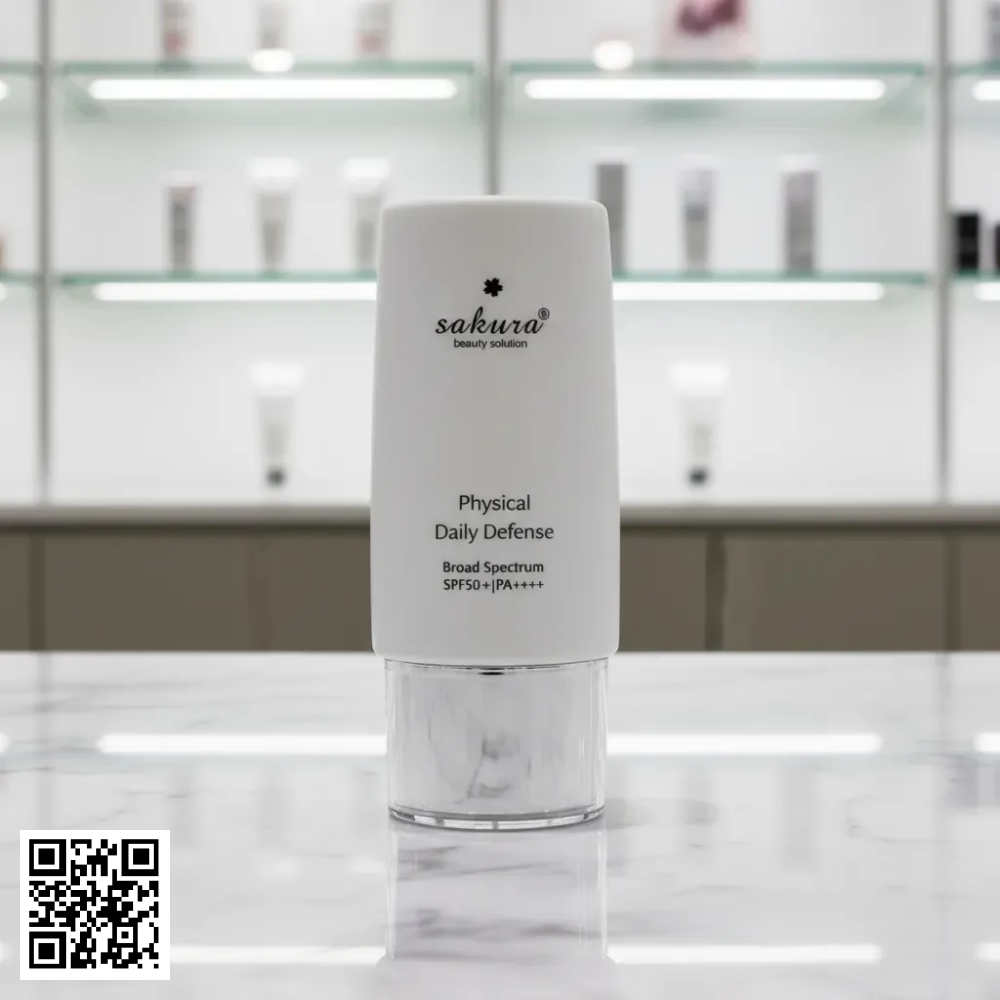 Nhũ Tương Chống Nắng Vật Lý Sakura Physical Daily Defense SPF 50+ PA++++ Từ Nhật Bản