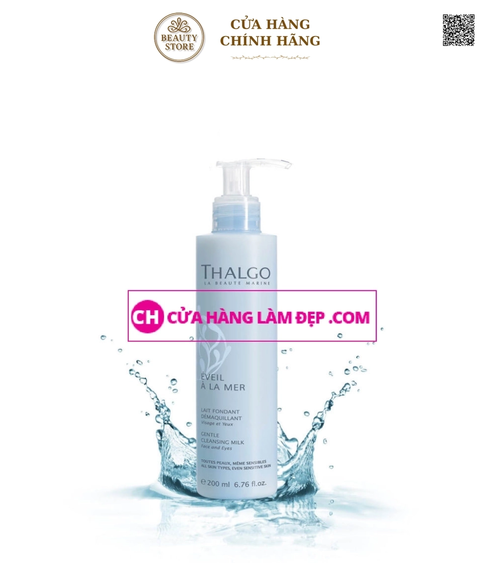 Sữa rửa mặt tẩy trang dành cho da khô Thalgo Gentle Cleansing Milk 200ml