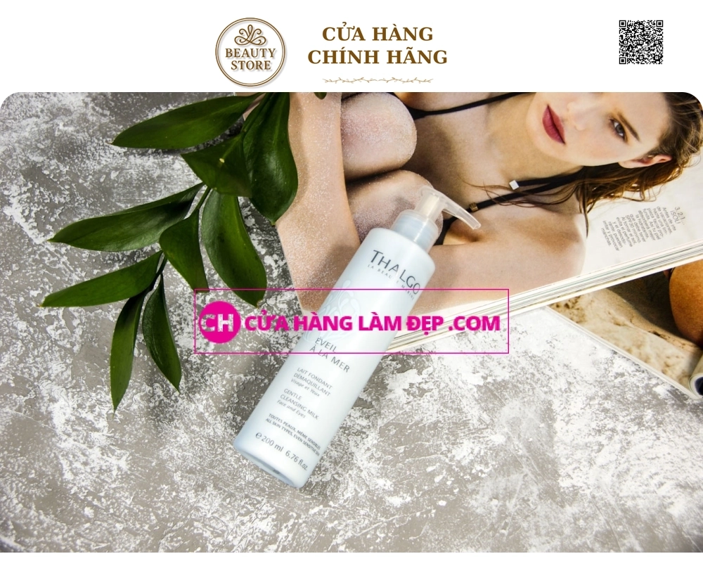 Sữa rửa mặt tẩy trang dành cho da khô Thalgo Gentle Cleansing Milk 200ml