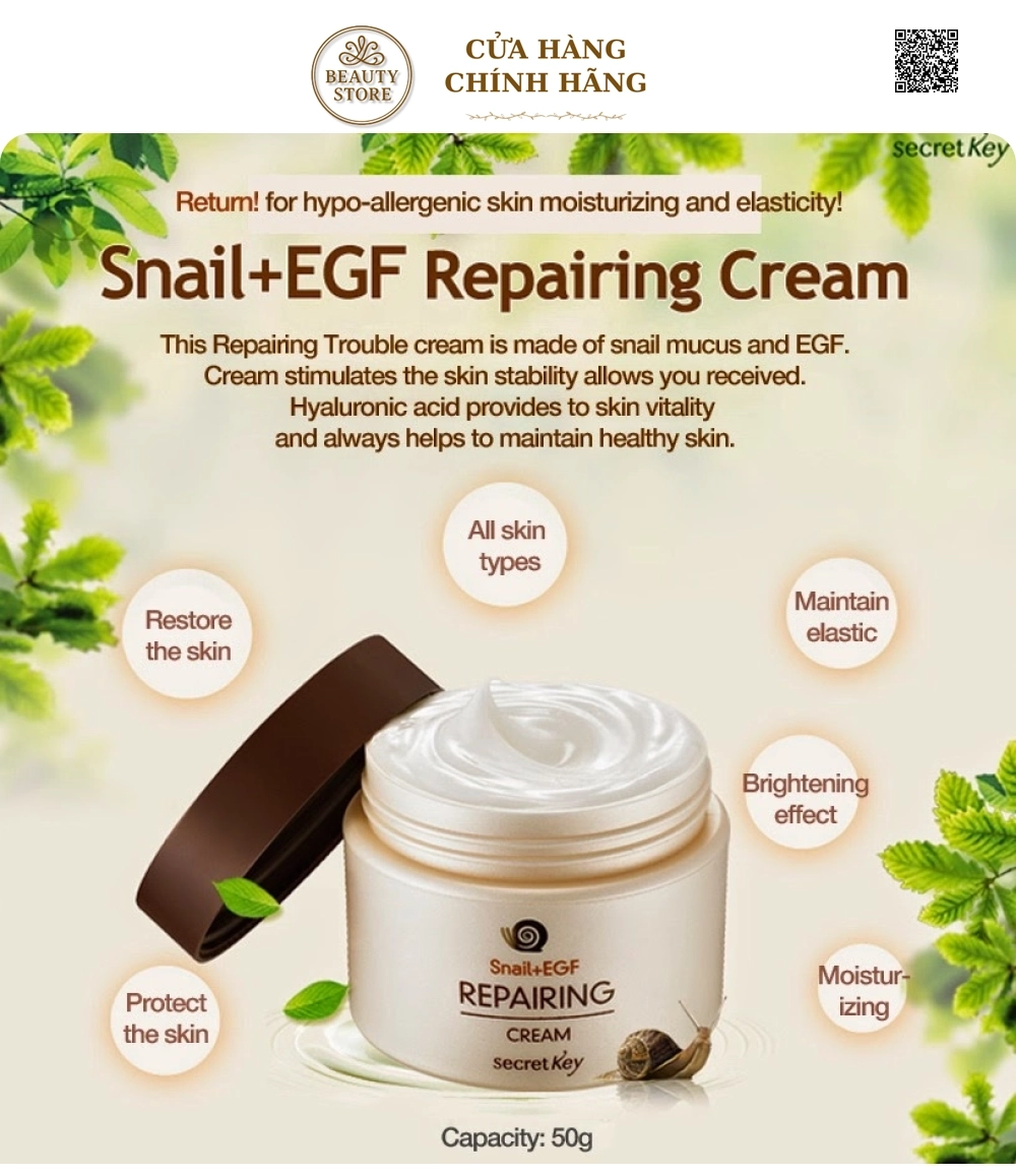 Kem Dưỡng Phục Hồi Và Điều Trị Da Secret Key Repairing Gel Cream