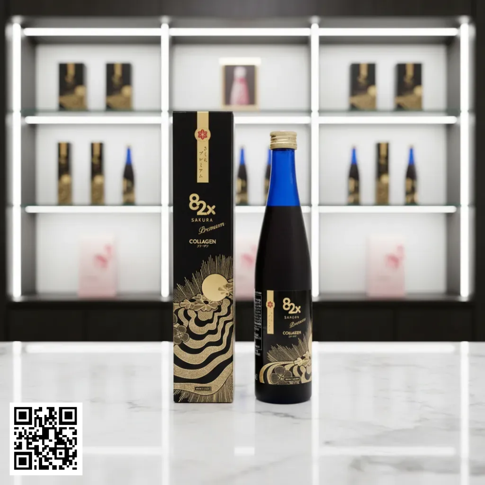 Nước Uống Collagen 82x Sakura Premium Nhật Bản 500ml
