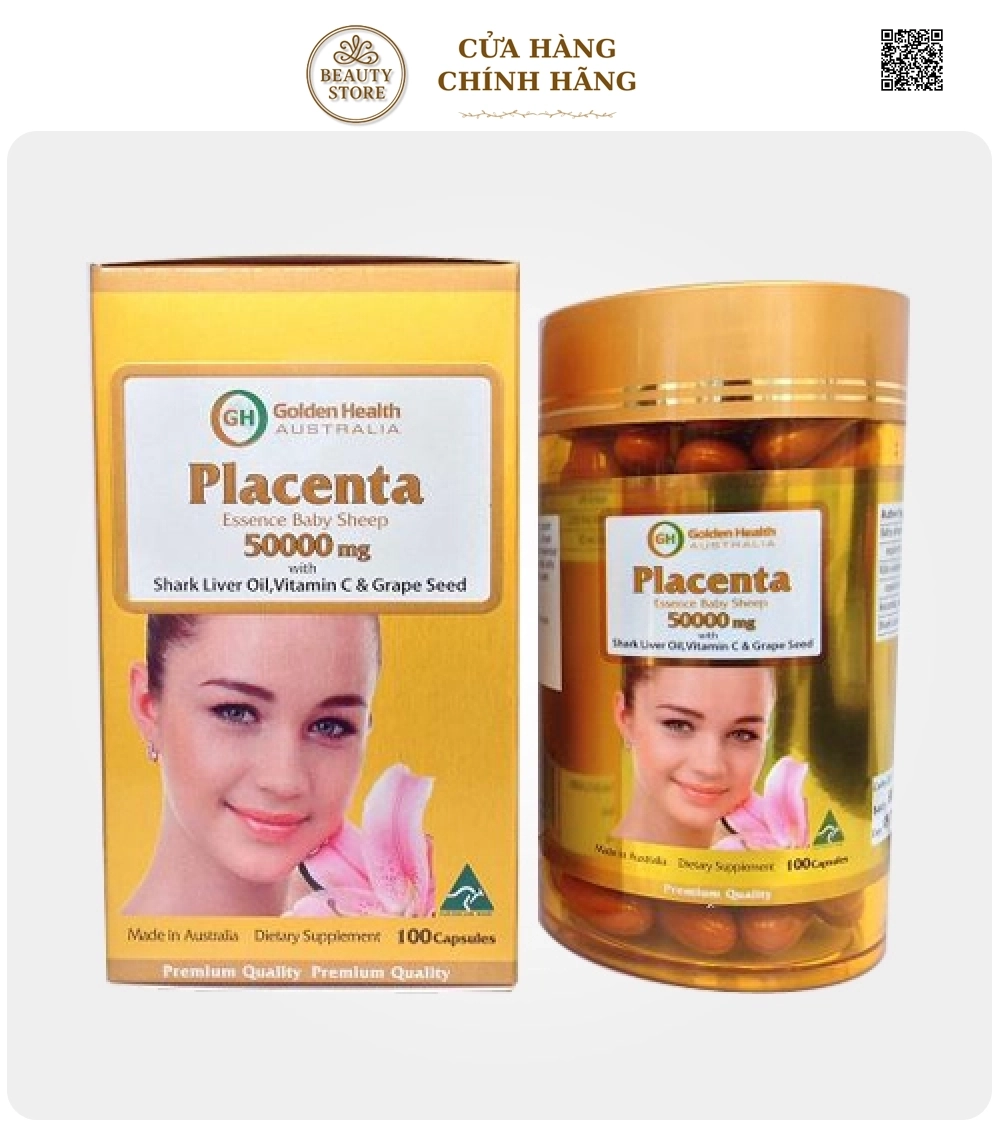 Nhau Thai Cừu Golden Health (50000mg x 100 Viên)