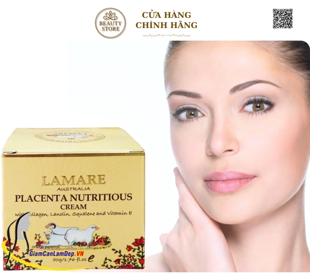 Kem Dưỡng Trắng Da, Hỗ Trợ Ngừa Lão Hóa Nhau Thai Cừu Lamare Placenta Nutritious