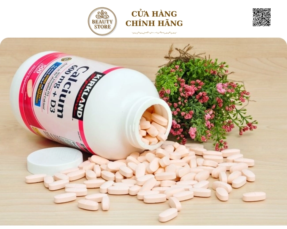 Viên Uống Bổ Sung Canxi Kirkland Signature Calcium 600mg + D3 (500 Viên)