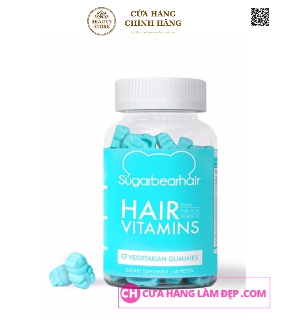 Kẹo Dẻo Bổ Sung Vitamin Kích Thích Mọc Tóc Hair Vitamins Sugarbearhair